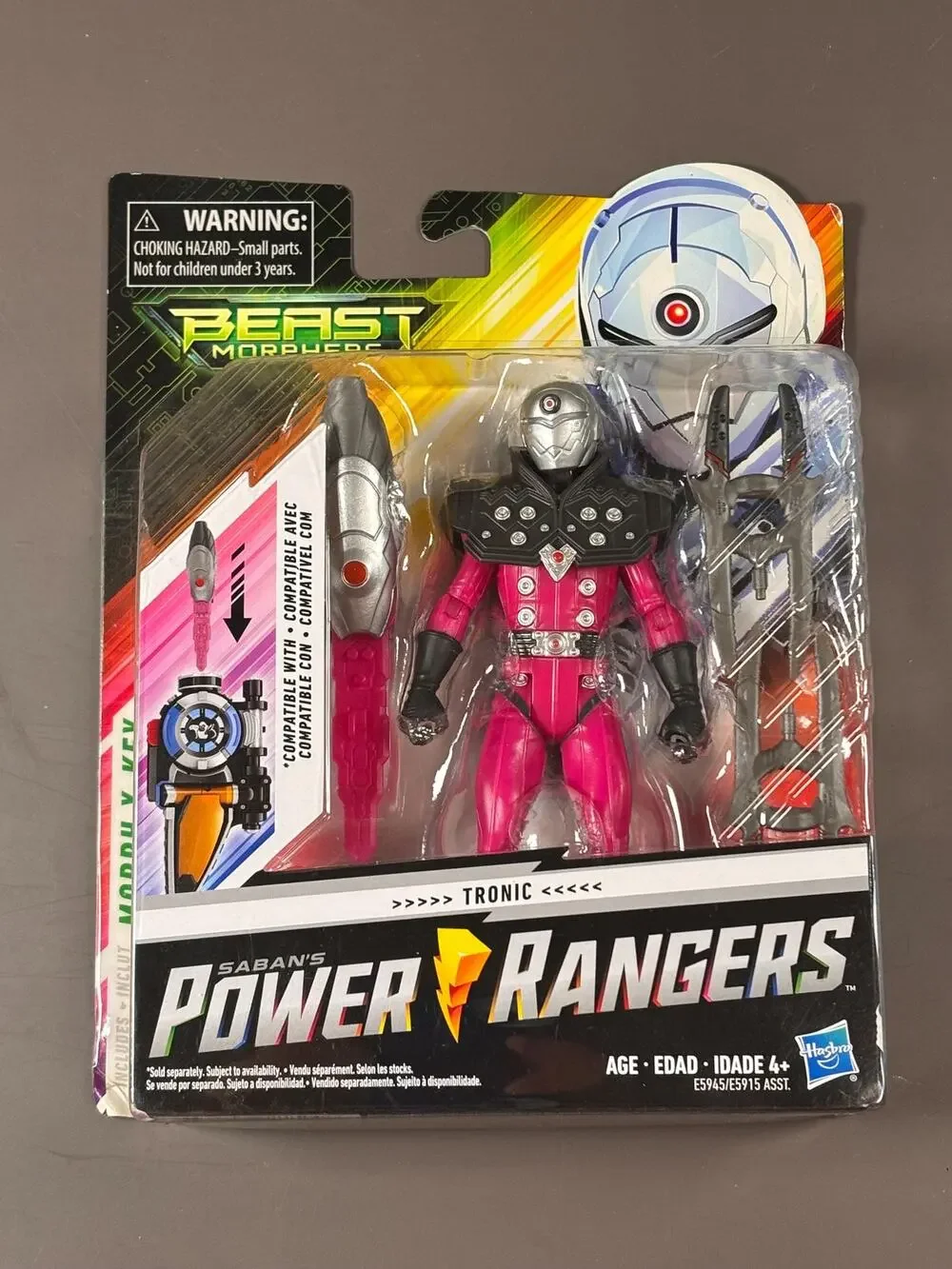 Hasbro Power Rangers Beast Morphers Tronic Figure w/2 Accessories 6” Morph-X Key